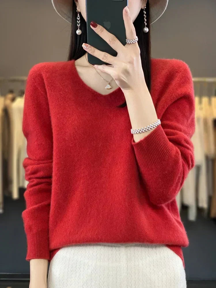 V|C - Classic V-Neck Knit Sweater Cynthia