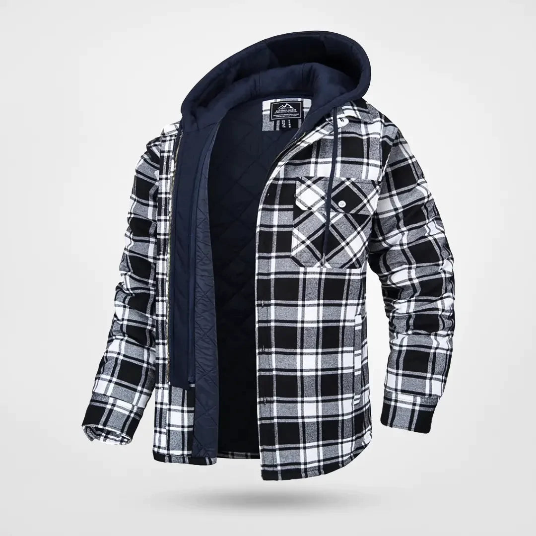 Garrett™ | Warm Plaid Flannel Hooded Jacket