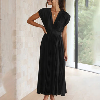 Vivian & Claire™ | Timeless Pleated Midi Dress