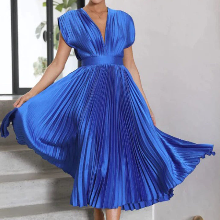 Vivian & Claire™ | Timeless Pleated Midi Dress