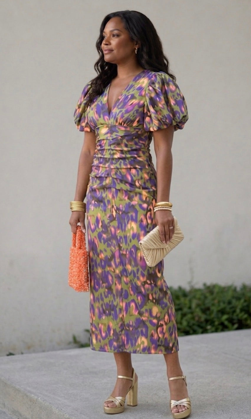 Vivian & Claire™ | Dress with Puff Sleeves
