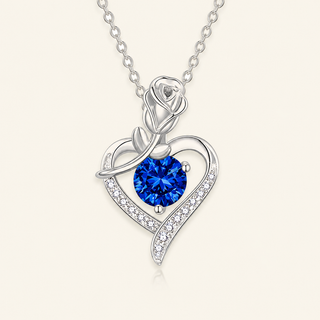 Lucienne White Gold Sapphire Necklace