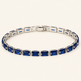 Mireda White Gold Sapphire Bracelet