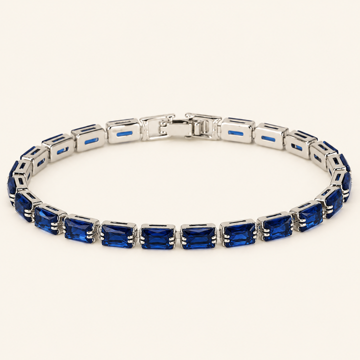 Mireda White Gold Sapphire Bracelet