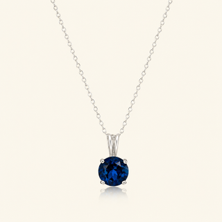 Livia White Gold Sapphire Necklace