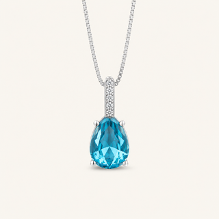 Quilla White Gold Sapphire Necklace