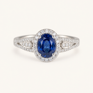 Leonora White Gold Sapphire Ring