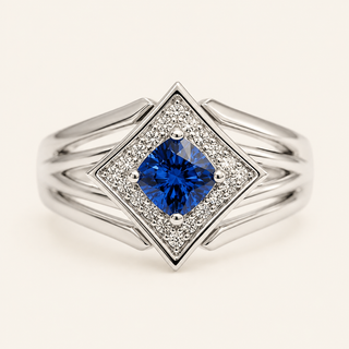 Vespera White Gold Sapphire Ring
