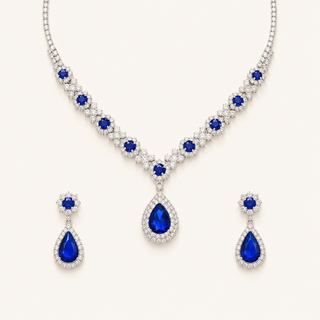 Marisa White Gold Sapphire Set