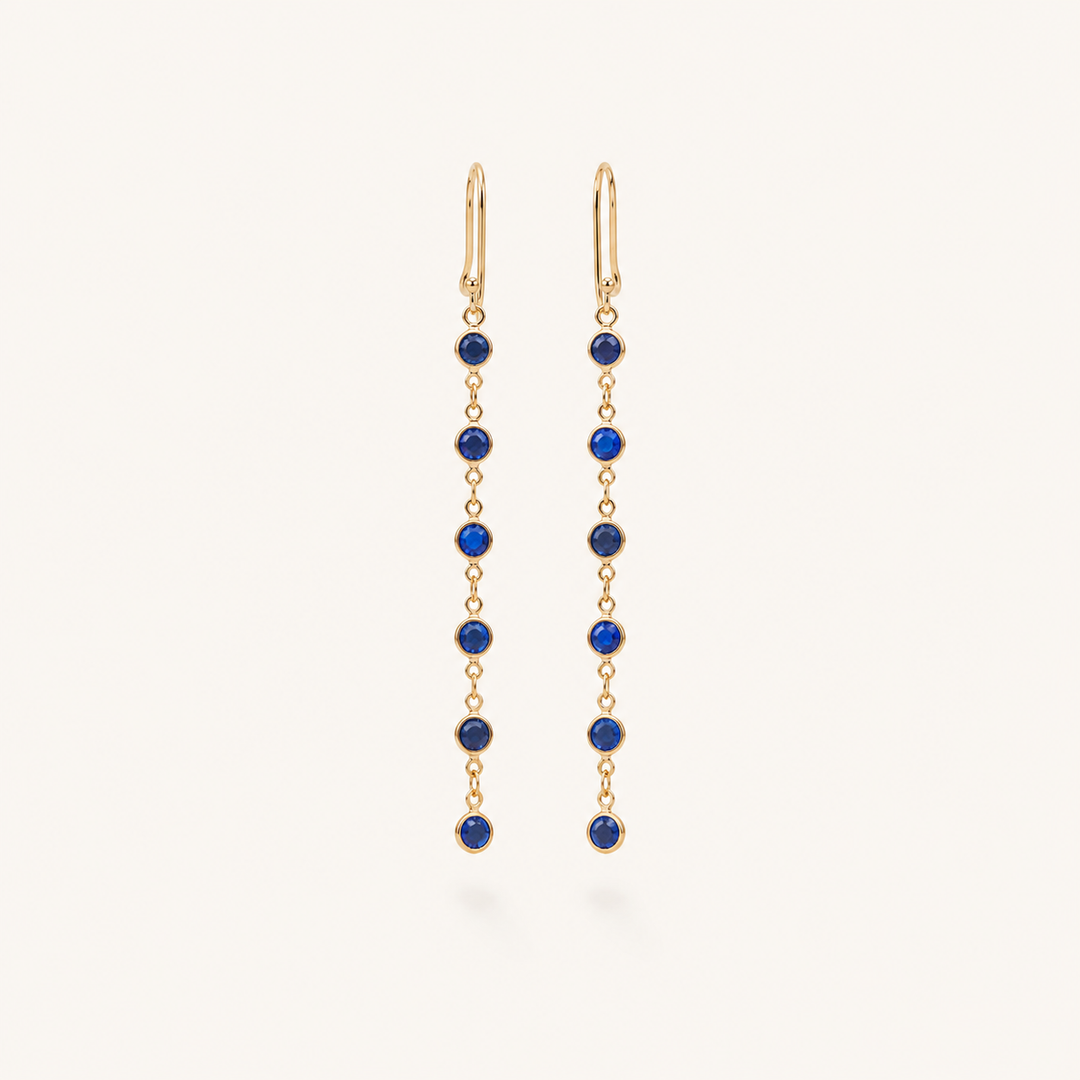 Sabina Gold Sapphire Earrings