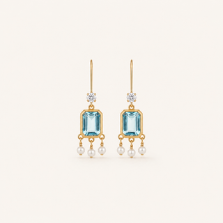 Veronica Gold Sapphire Earrings