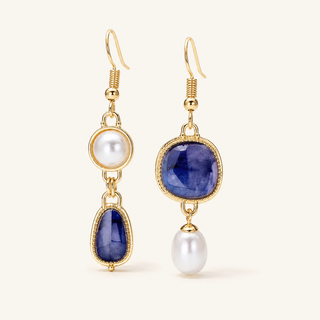 Cassandra Sapphire Pearl Earrings