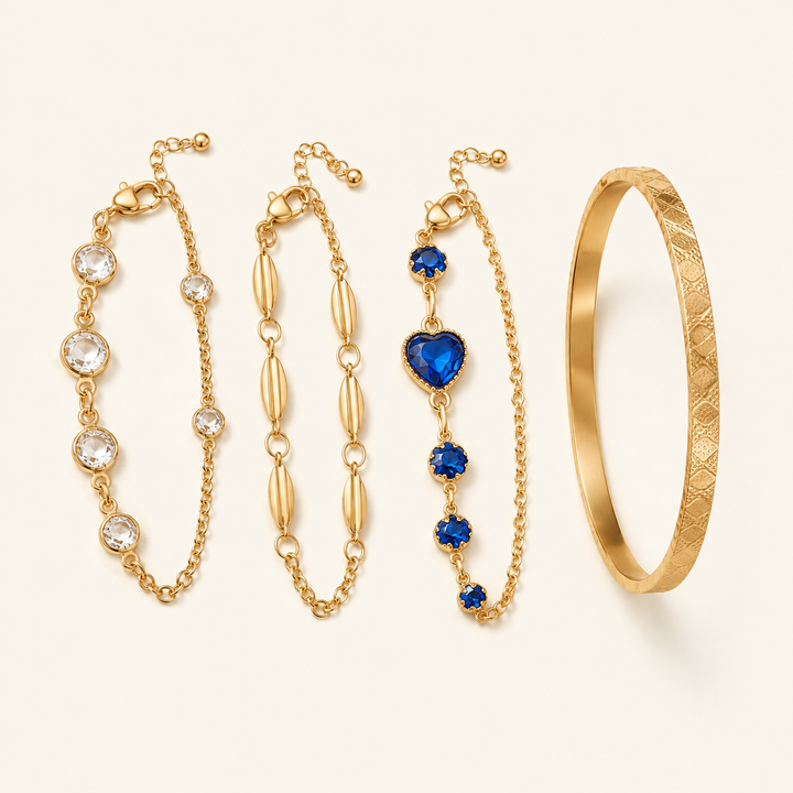 Aveline Sapphire Bracelet Set