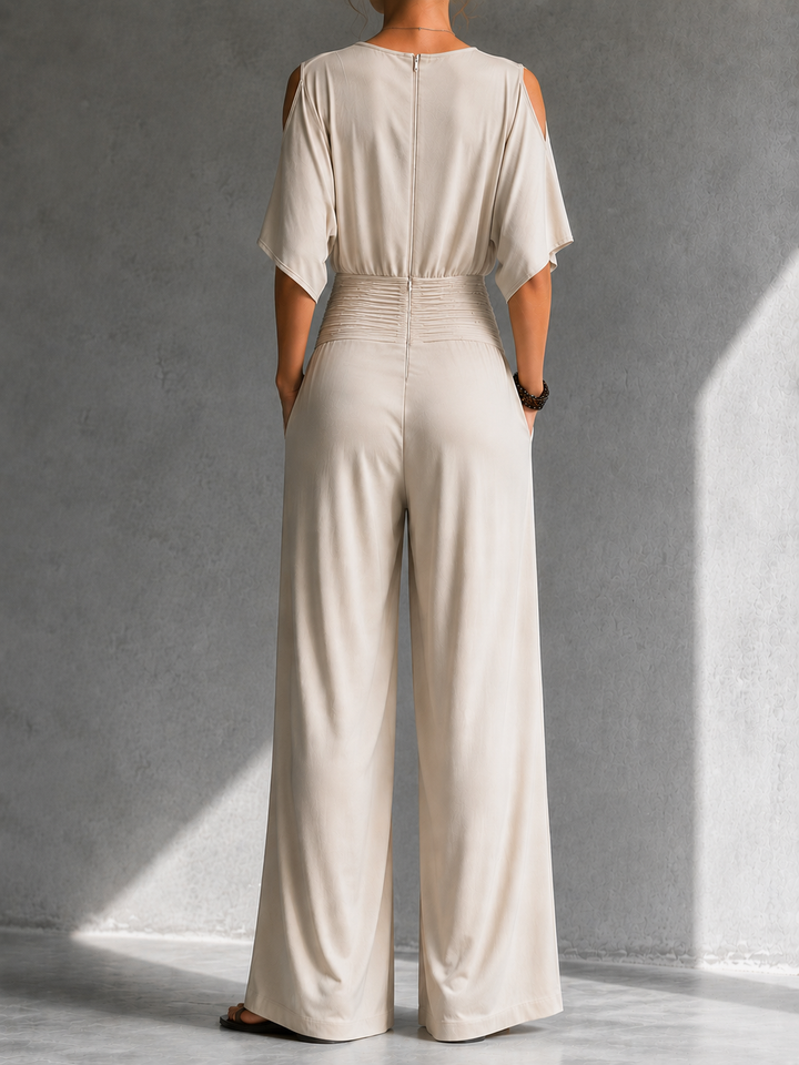 Zeni | Elegant Wrap Jumpsuit with Wide Legs