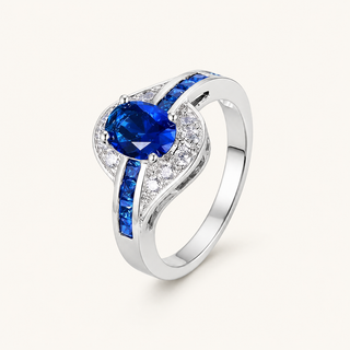 Nell White Gold Sapphire Ring
