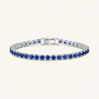 Jade White Gold Sapphire Bracelet