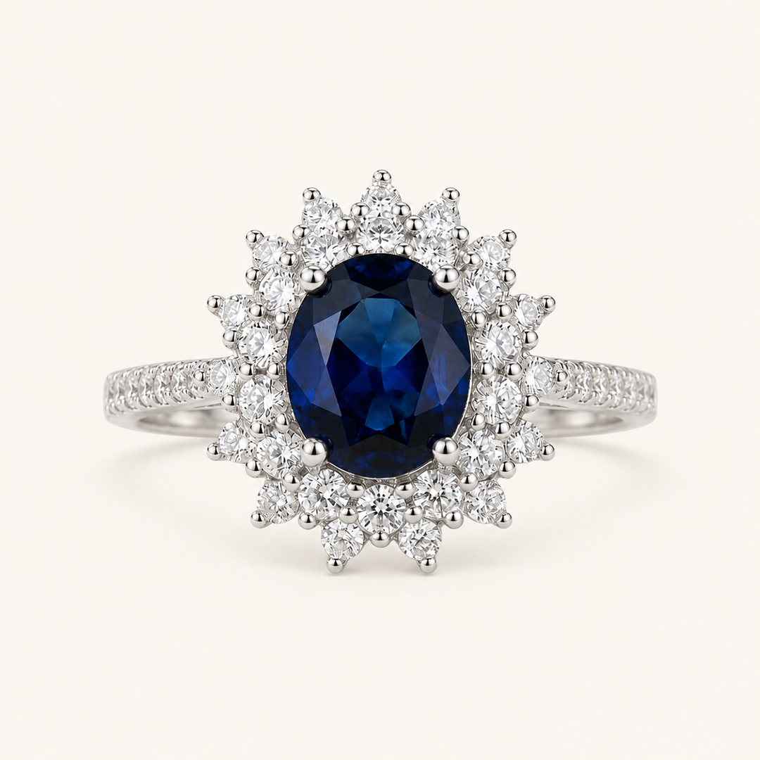 Aurora White Gold Sapphire Ring