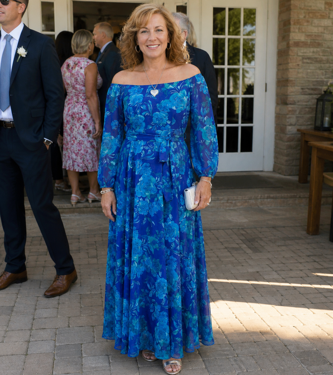 Vivian & Claire™ | Off Shoulder Floral Maxi Dress