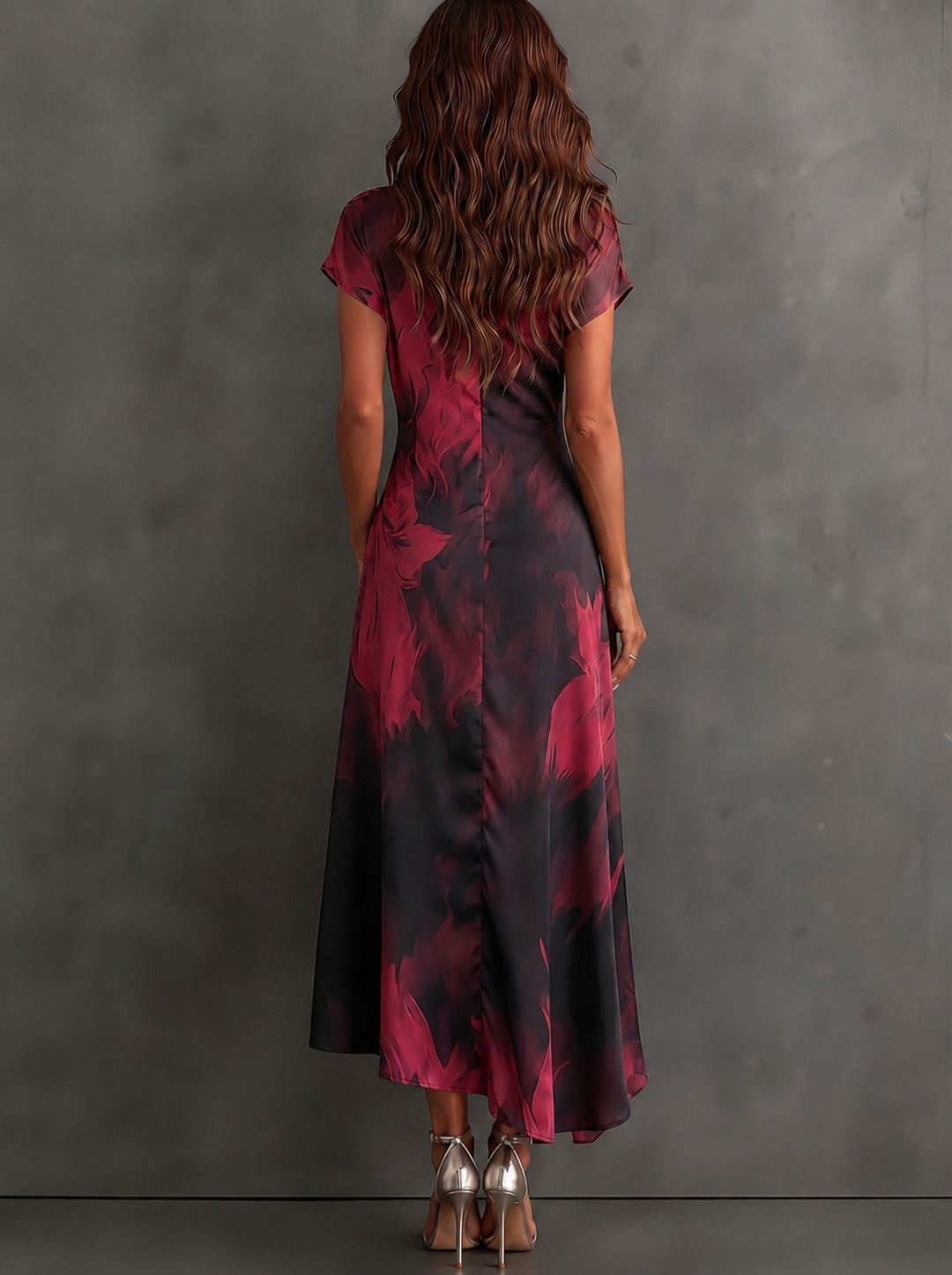Rosalia | Printed Wrap Midi Dress