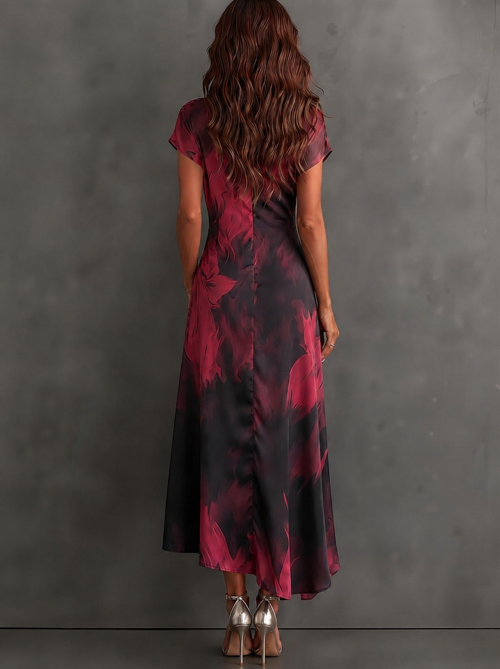 Rosalia | Printed Wrap Midi Dress