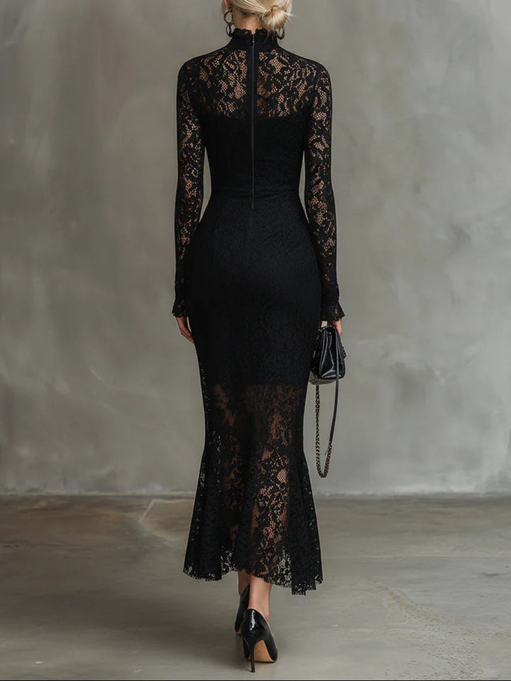 Diana | Stretch Lace Fishtail Maxi Dress