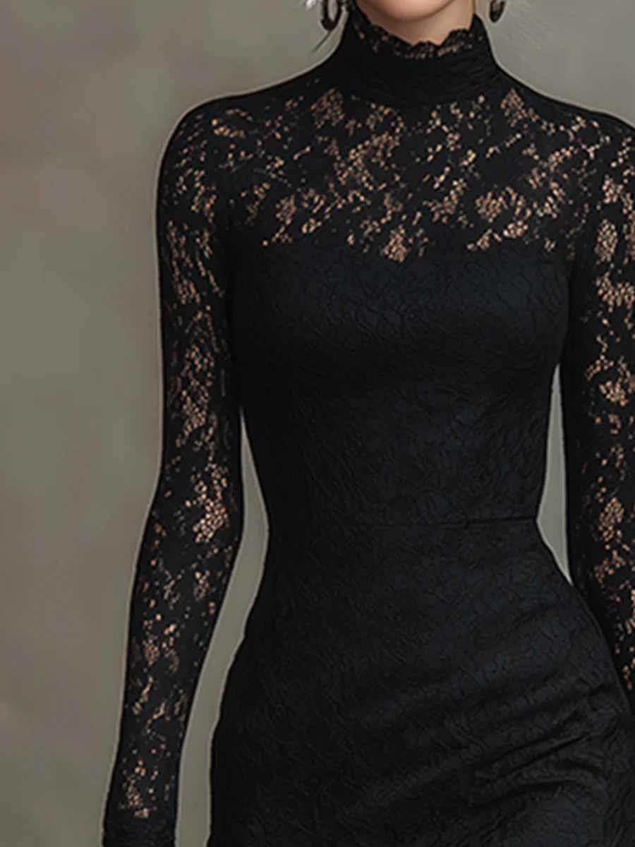 Diana | Stretch Lace Fishtail Maxi Dress