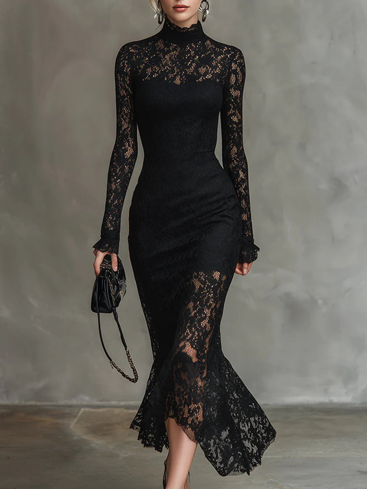 Diana | Stretch Lace Fishtail Maxi Dress