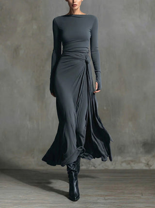 Nadia | Side-Knot Maxi Dress