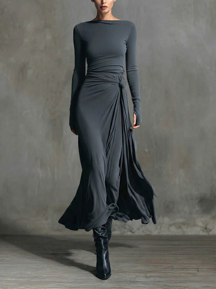 Nadia | Side-Knot Maxi Dress