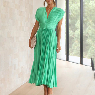 Vivian & Claire™ | Timeless Pleated Midi Dress