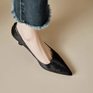 Michèle™ | Elegant Low Heel Court Shoes