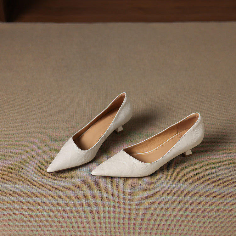 Michèle™ | Elegant Low Heel Court Shoes