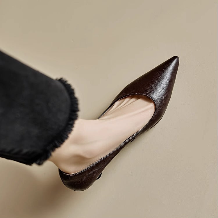 Michèle™ | Elegant Low Heel Court Shoes