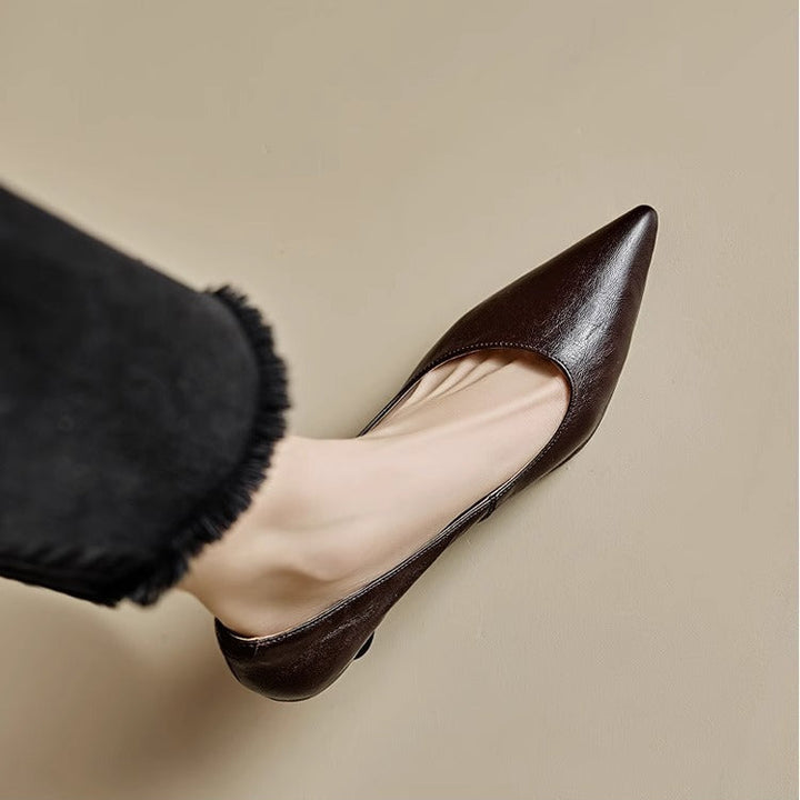 Michèle™ | Elegant Low Heel Court Shoes