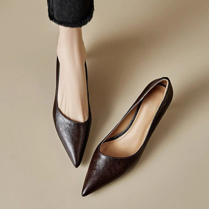 Michèle™ | Elegant Low Heel Court Shoes
