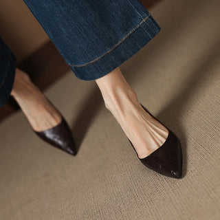 Michèle™ | Elegant Low Heel Court Shoes