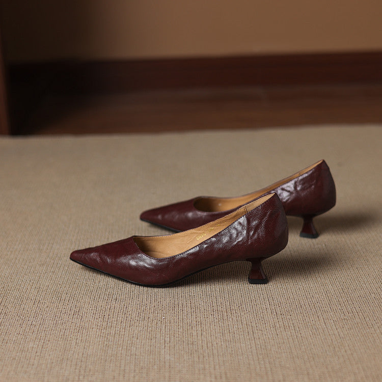 Michèle™ | Elegant Low Heel Court Shoes