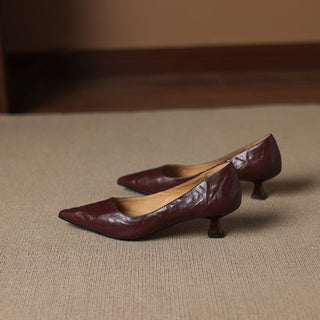 Michèle™ | Elegant Low Heel Court Shoes