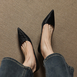 Michèle™ | Elegant Low Heel Court Shoes