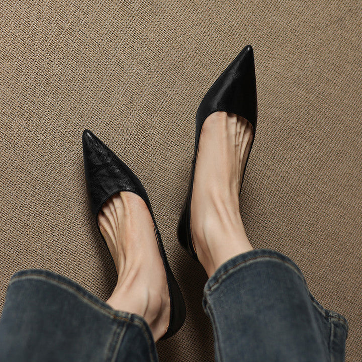 Michèle™ | Elegant Low Heel Court Shoes