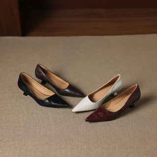 Michèle™ | Elegant Low Heel Court Shoes