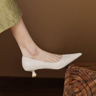Michèle™ | Elegant Low Heel Court Shoes