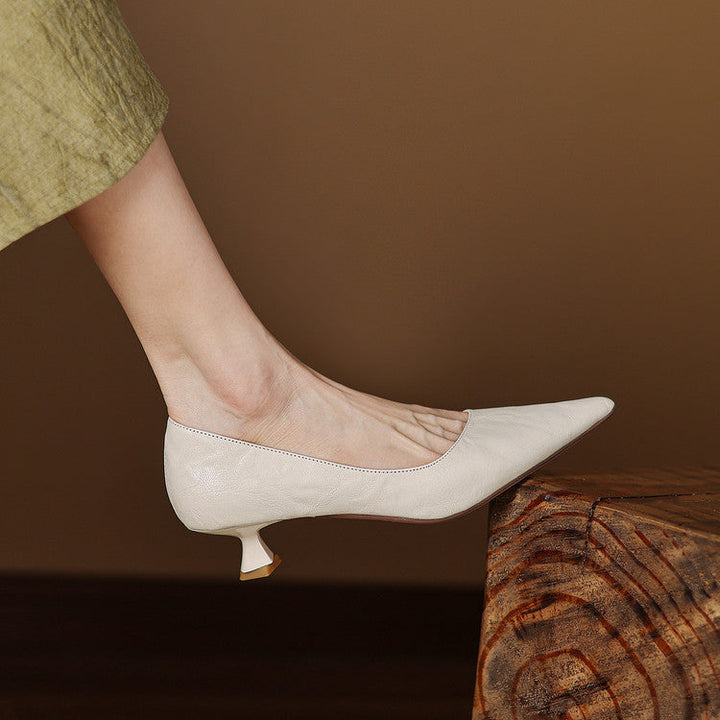 Michèle™ | Elegant Low Heel Court Shoes