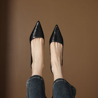 Michèle™ | Elegant Low Heel Court Shoes