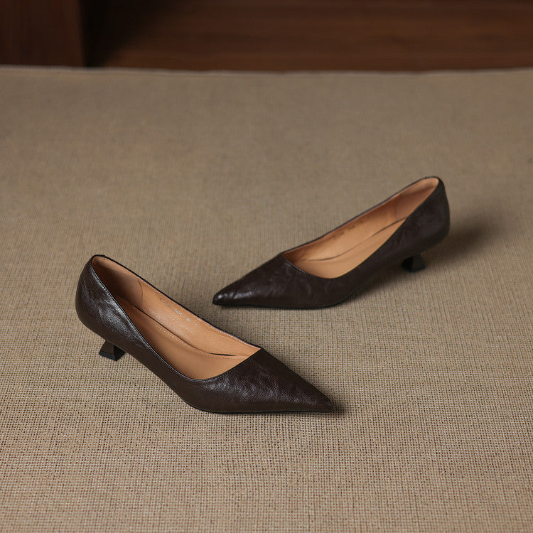 Michèle™ | Elegant Low Heel Court Shoes