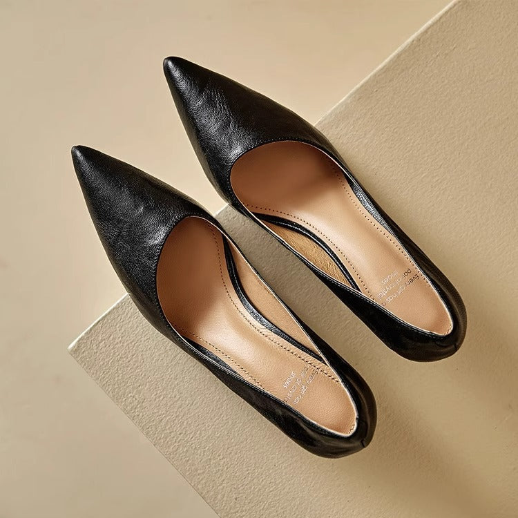 Michèle™ | Elegant Low Heel Court Shoes