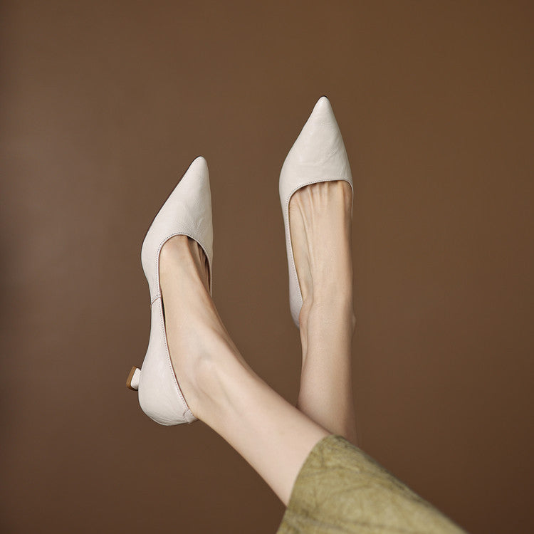 Michèle™ | Elegant Low Heel Court Shoes