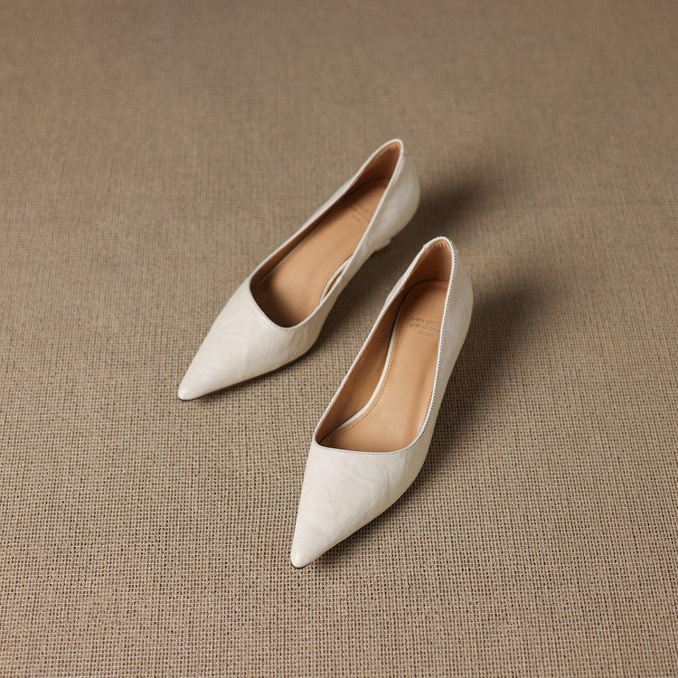 Michèle™ | Elegant Low Heel Court Shoes