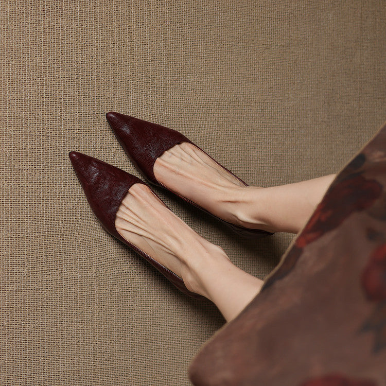 Michèle™ | Elegant Low Heel Court Shoes