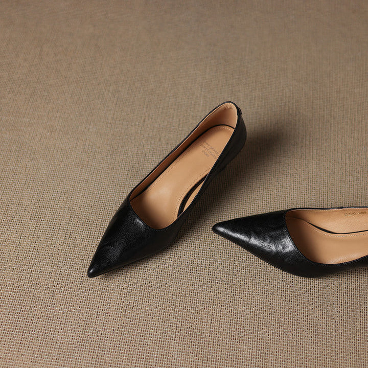Michèle™ | Elegant Low Heel Court Shoes